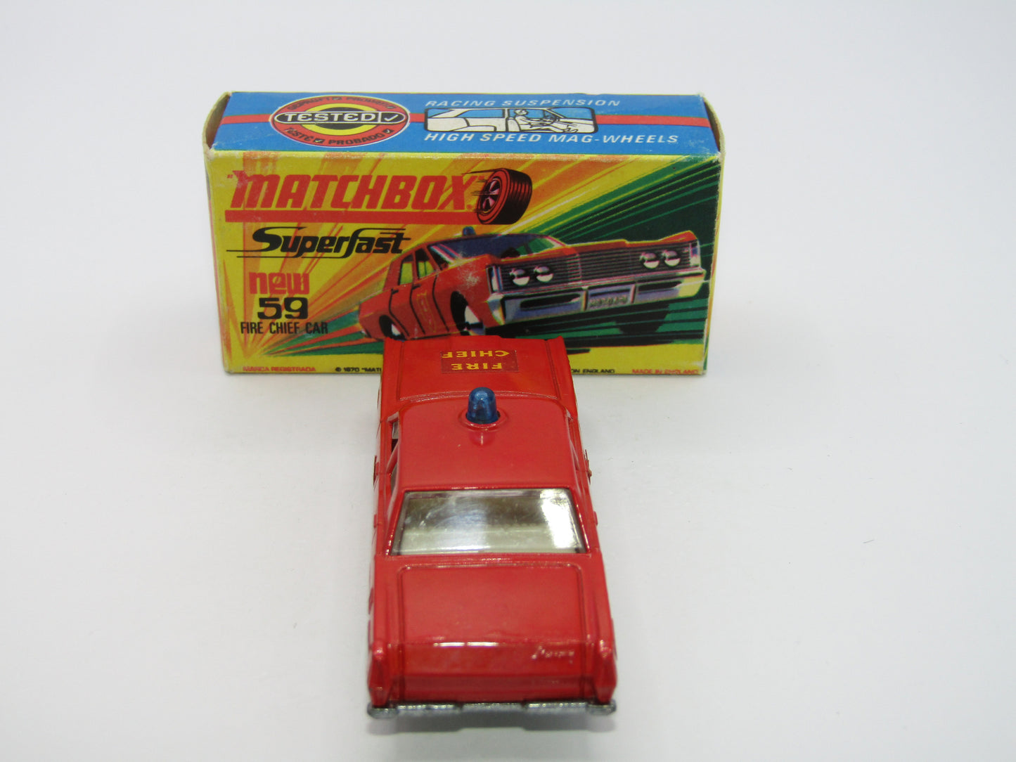 Matchbox Superfast 59B Mercury Fire Chief Car Square Label & Shield Labels