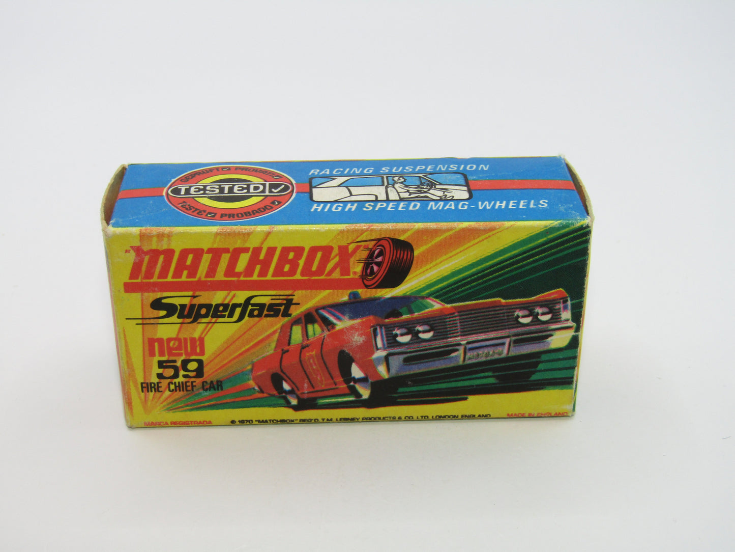Matchbox Superfast 59B Mercury Fire Chief Car Square Label & Shield Labels