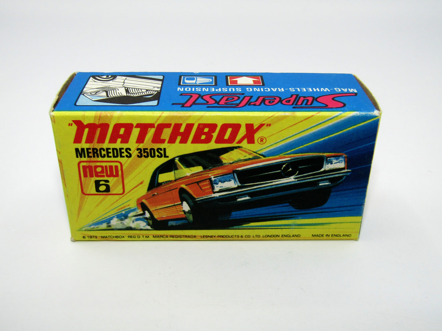 Matchbox Superfast 6B Mercedes 350SL Orange, 5 Spoke Wheels