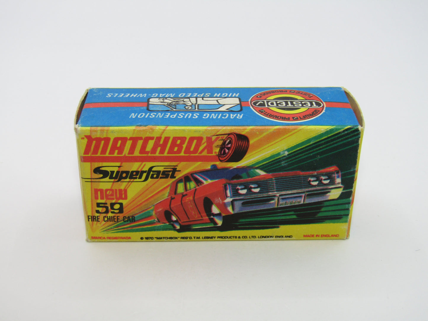 Matchbox Superfast 59B Mercury Fire Chief Car Square Label & Shield Labels