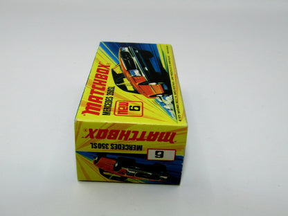 Matchbox Superfast 6B Mercedes 350SL Orange, 5 Spoke Wheels