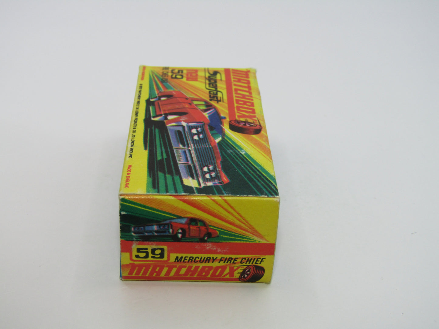 Matchbox Superfast 59B Mercury Fire Chief Car Square Label & Shield Labels
