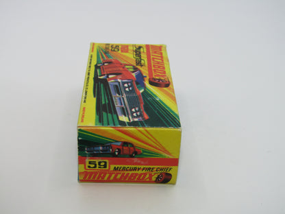Matchbox Superfast 59B Mercury Fire Chief Car Square Label & Shield Labels