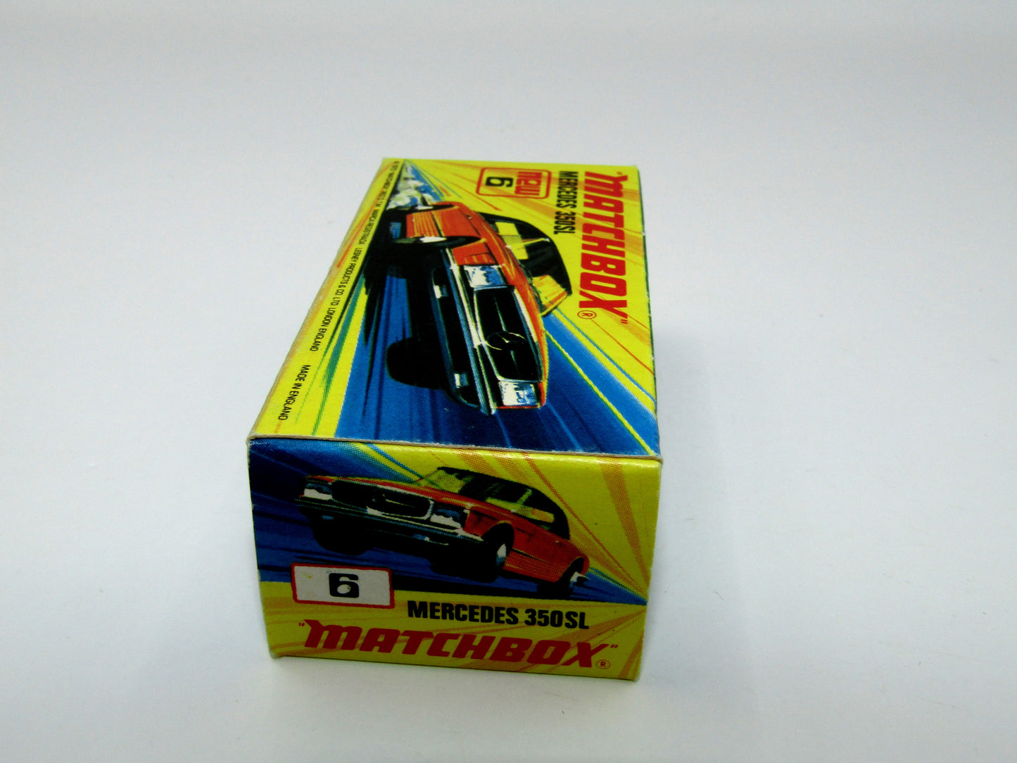 Matchbox Superfast 6B Mercedes 350SL Orange, 5 Spoke Wheels