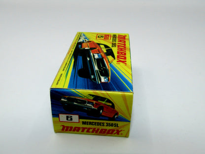 Matchbox Superfast 6B Mercedes 350SL Orange, 5 Spoke Wheels