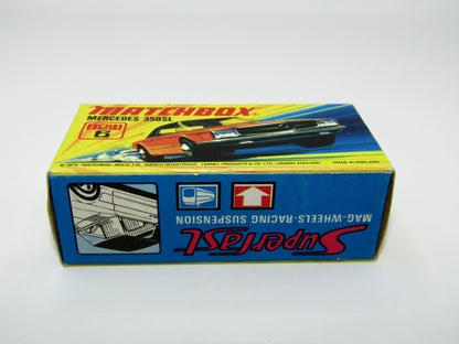 Matchbox Superfast 6B Mercedes 350SL Orange, 5 Spoke Wheels