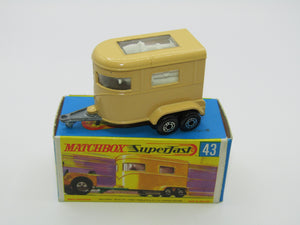 Matchbox Superfast 43A Pony Trailer Dot Dash Wheels Unpainted Base Green Door
