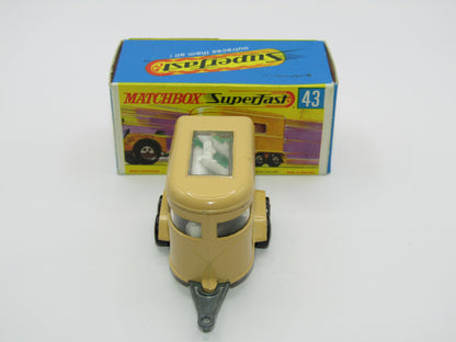 Matchbox Superfast 43A Pony Trailer Dot Dash Wheels Unpainted Base Green Door