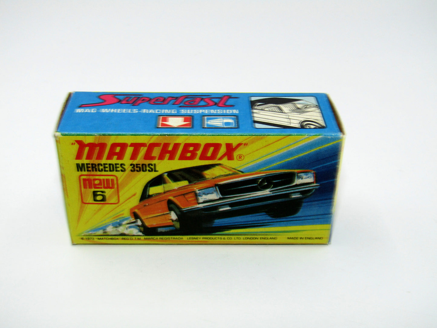 Matchbox Superfast 6B Mercedes 350SL LIGHT Yellow 5 Arch wheels