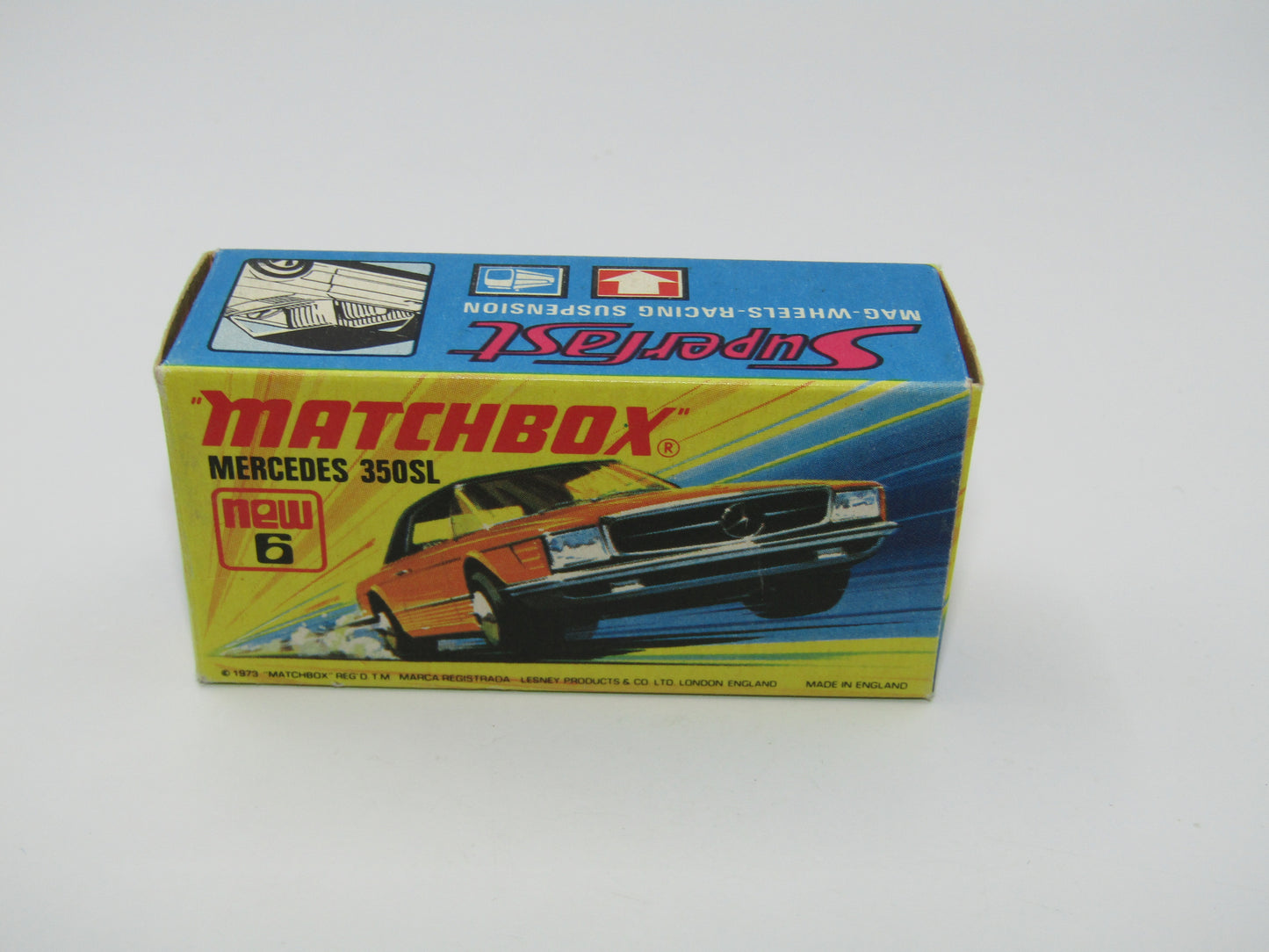 Matchbox Superfast 6B Mercedes 350SL LIGHT Yellow 5 Arch wheels