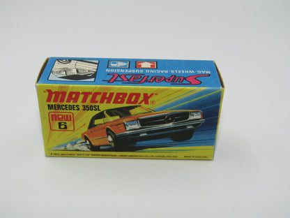Matchbox Superfast 6B Mercedes 350SL LIGHT Yellow 5 Arch wheels