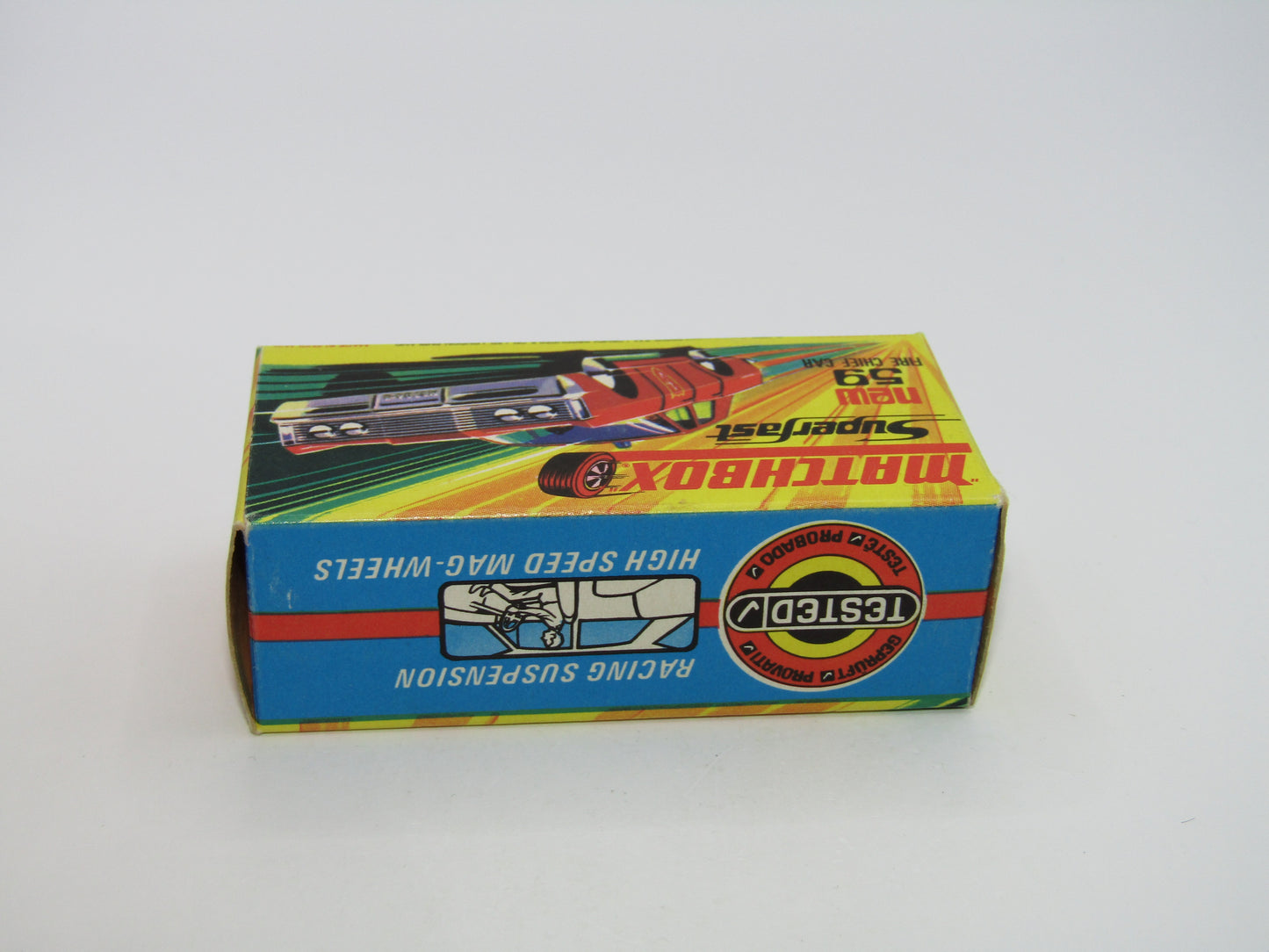 Matchbox Superfast 59B Mercury Fire Chief Car BRIGHT Fire Chief Label