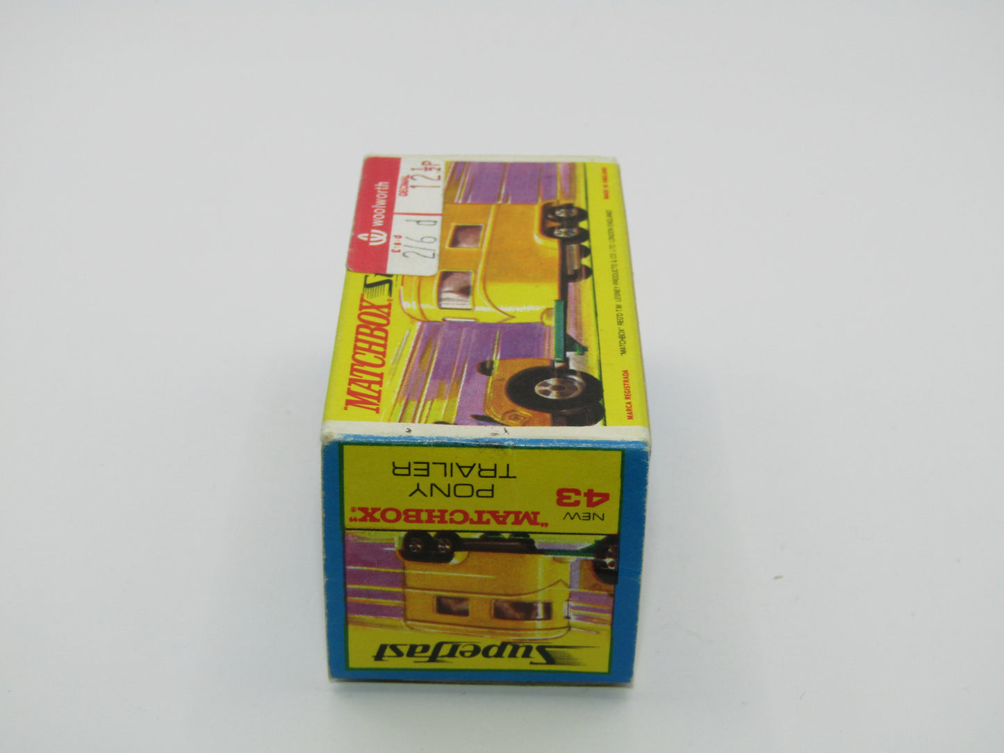 Matchbox Superfast 43A Pony Trailer Dot Dash Wheels Unpainted Base Green Door