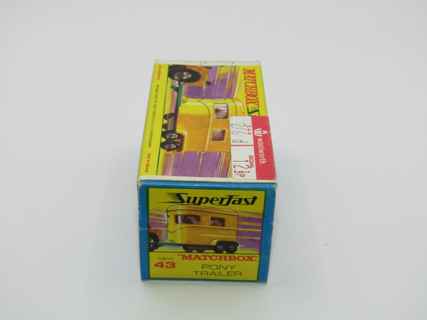 Matchbox Superfast 43A Pony Trailer Dot Dash Wheels Unpainted Base Green Door