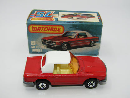 Matchbox Superfast 6B Mercedes 350SL Red Amber Windows 5 Arch Wheels