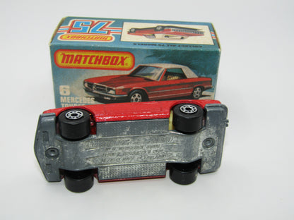 Matchbox Superfast 6B Mercedes 350SL Red Amber Windows 5 Arch Wheels