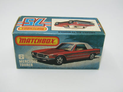 Matchbox Superfast 6B Mercedes 350SL Red Amber Windows 5 Arch Wheels