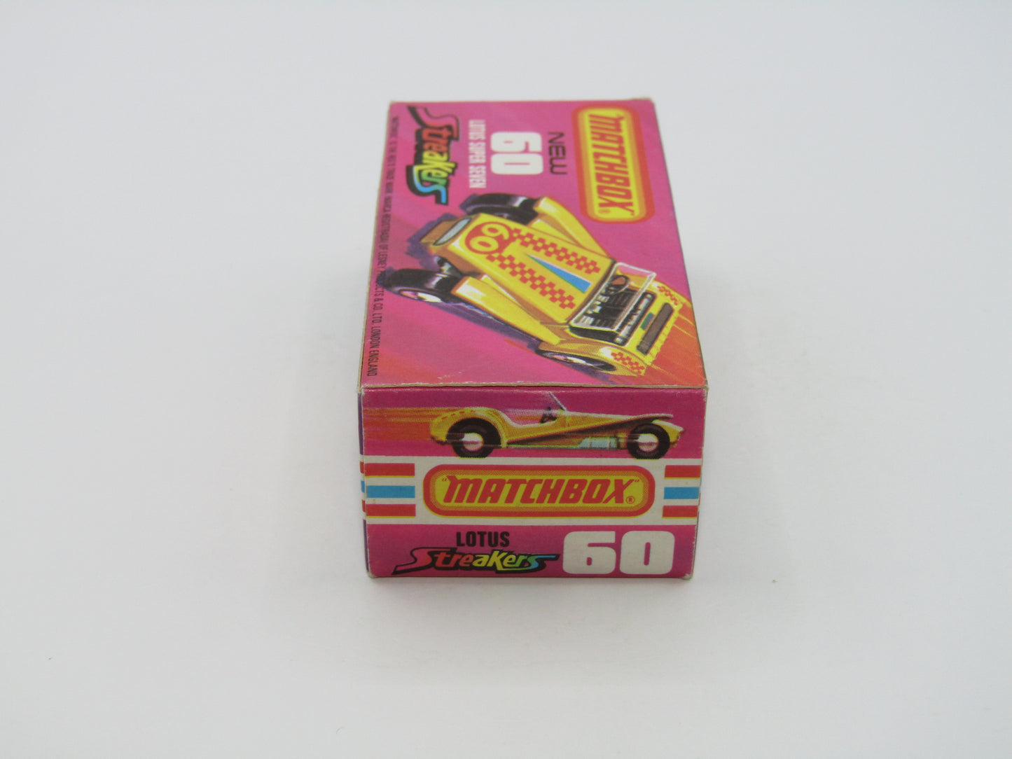 Matchbox Superfast 60B Lotus Super Seven Streakers Issue Darker Yellow