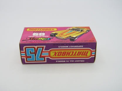 Matchbox Superfast 60B Lotus Super Seven Streakers Issue Darker Yellow