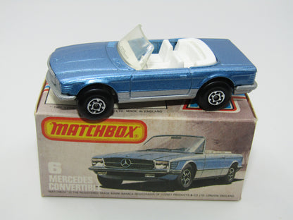 Matchbox Superfast 6B Mercedes 350SL Convertible MALTESE CROSS wheels