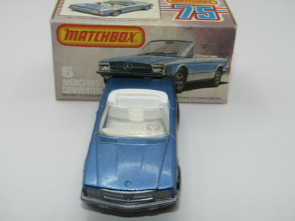Matchbox Superfast 6B Mercedes 350SL Convertible MALTESE CROSS wheels