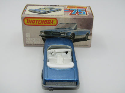 Matchbox Superfast 6B Mercedes 350SL Convertible MALTESE CROSS wheels