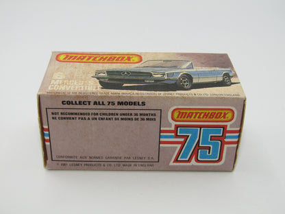 Matchbox Superfast 6B Mercedes 350SL Convertible MALTESE CROSS wheels