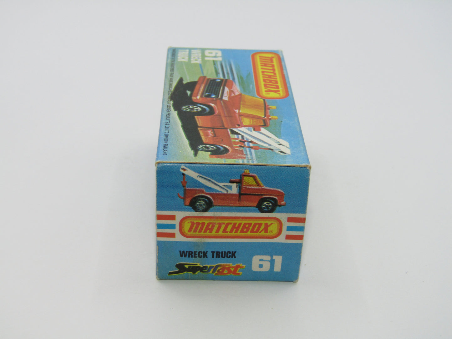 Matchbox Superfast 61B Wreck Truck Red, GREEN Booms, Red Hooks