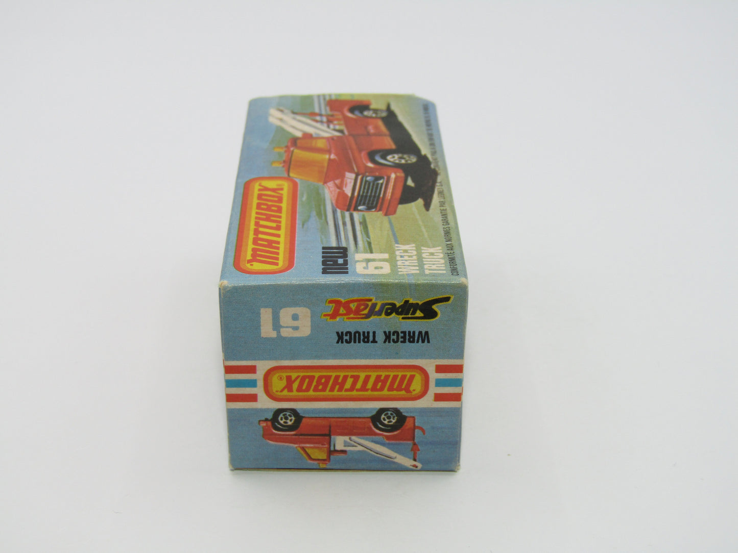 Matchbox Superfast 61B Wreck Truck Red Booms Black Hooks Satin Black Base