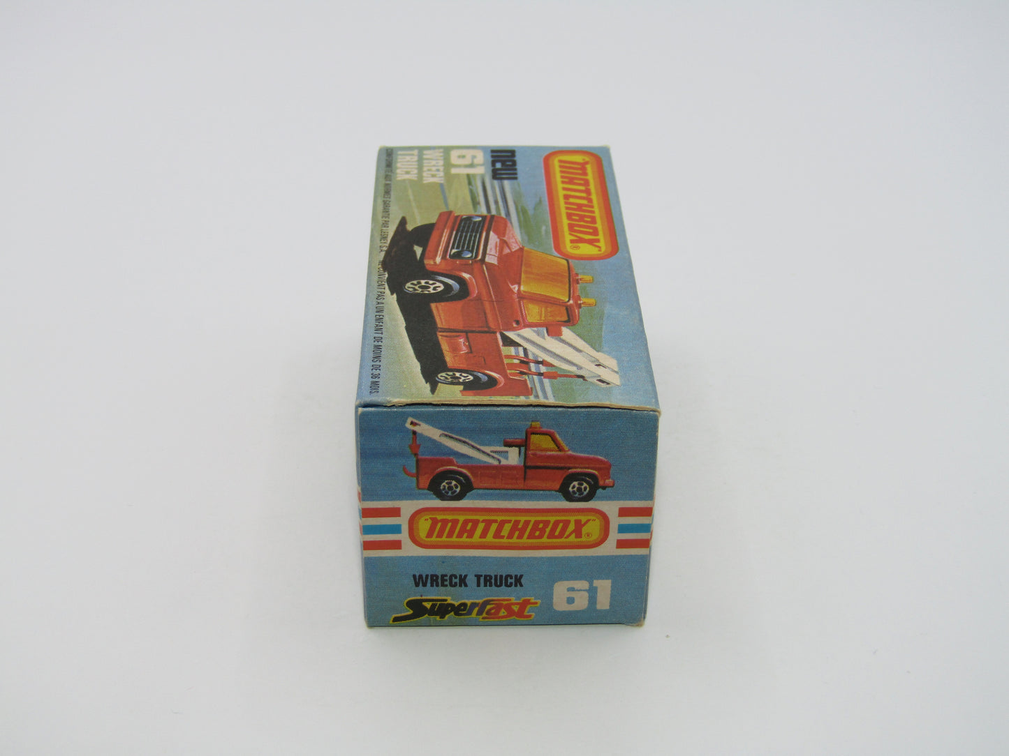 Matchbox Superfast 61B Wreck Truck Red Booms Black Hooks Satin Black Base