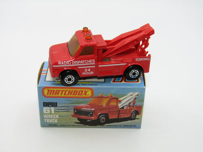 Matchbox Superfast 61B Wreck Truck Radio Dispatches RED BOOM, RED HOOK