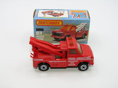 Matchbox Superfast 61B Wreck Truck Radio Dispatches RED BOOM, RED HOOK