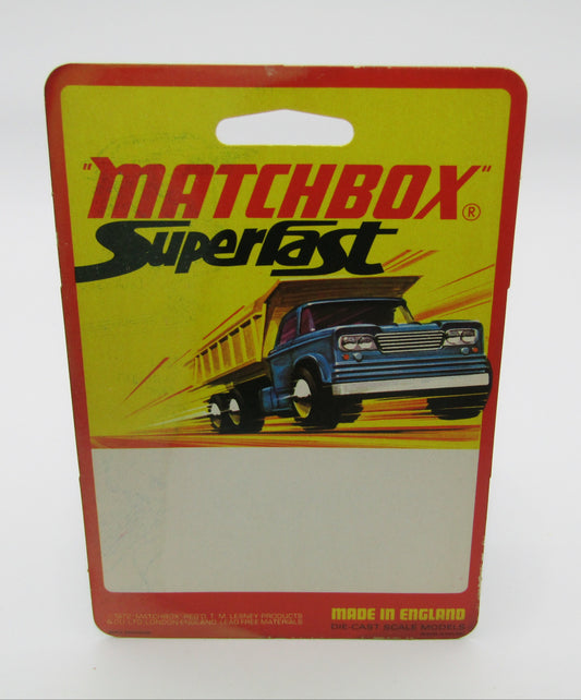 Matchbox Superfast Unused Factory 1972 Blister Card with Dodge Dumper