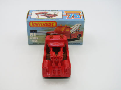 Matchbox Superfast 61B Wreck Truck Radio Dispatches RED BOOM, RED HOOK