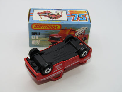 Matchbox Superfast 61B Wreck Truck Radio Dispatches RED BOOM, RED HOOK