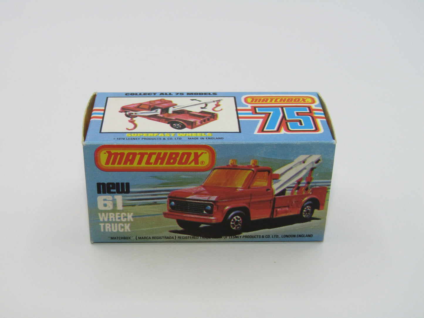 Matchbox Superfast 61B Wreck Truck Radio Dispatches RED BOOM, RED HOOK