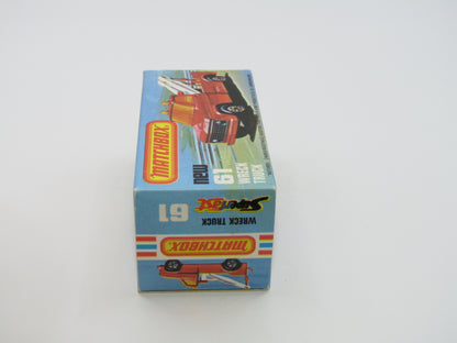 Matchbox Superfast 61B Wreck Truck Radio Dispatches RED BOOM, RED HOOK