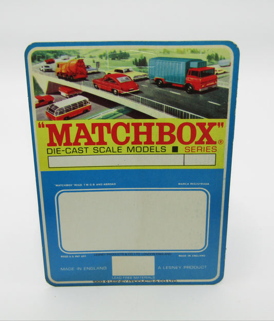 Matchbox Regular Wheels Canadian 1969 Motorway Blister Card