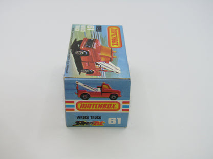 Matchbox Superfast 61B Wreck Truck Radio Dispatches RED BOOM, RED HOOK