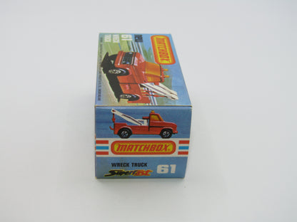 Matchbox Superfast 61B Wreck Truck Radio Dispatches RED BOOM, Black Hooks