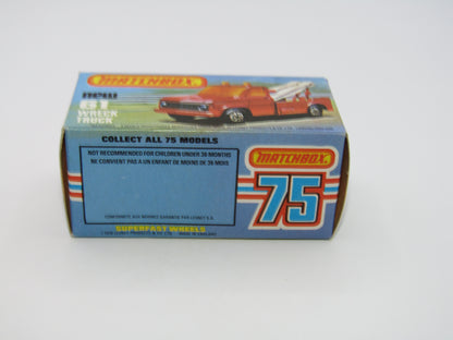 Matchbox Superfast 61B Wreck Truck Radio Dispatches RED BOOM, Black Hooks