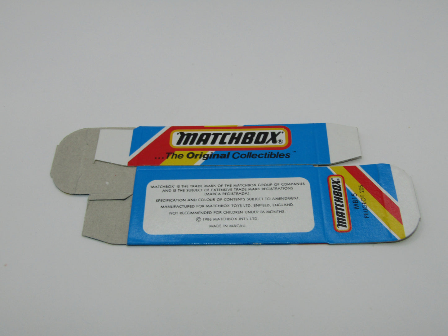 Matchbox Superfast Unreleased Pre-Production Box MB15 Peugeot 205