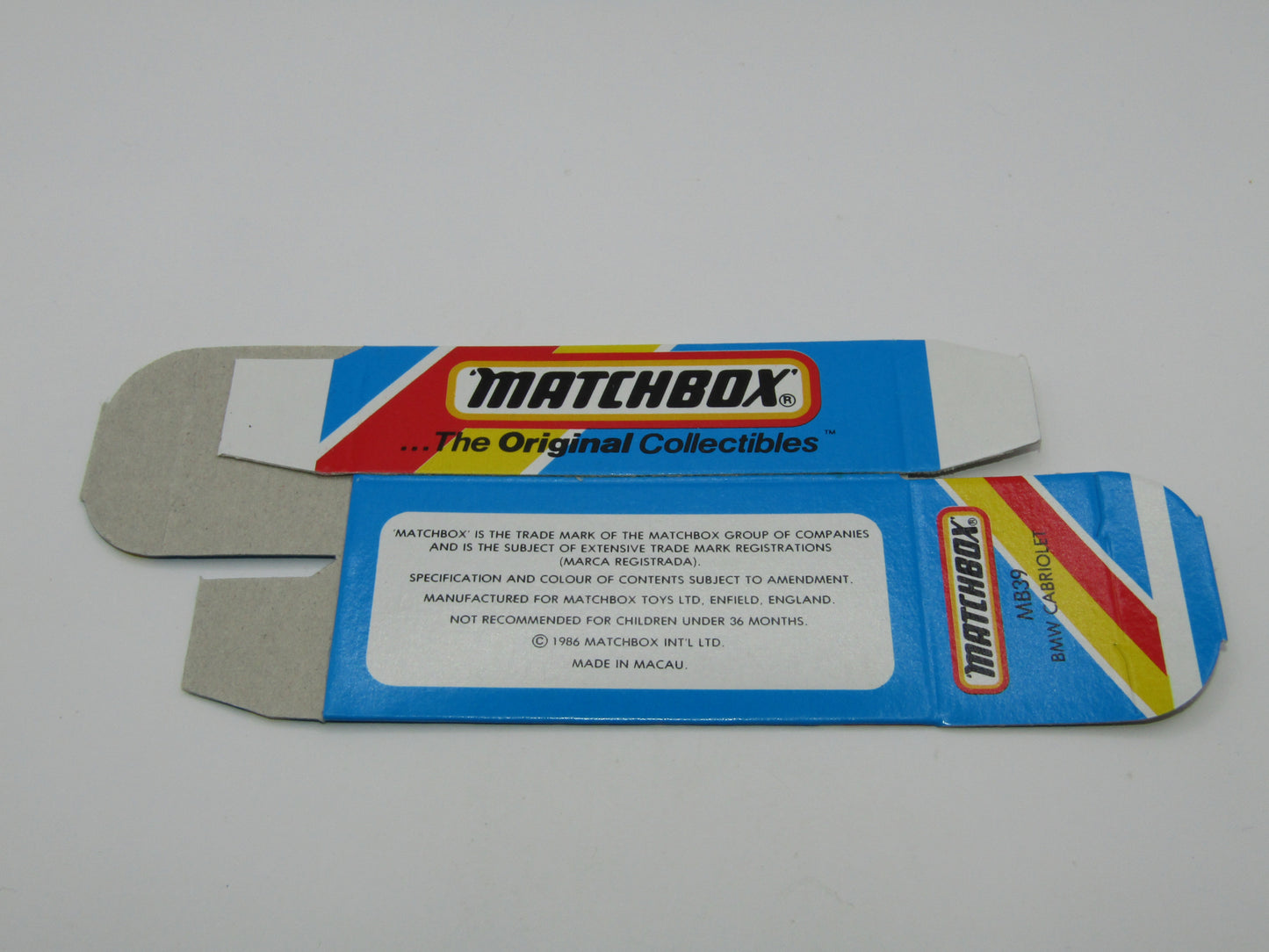 Matchbox Superfast Unreleased Pre-Production Box MB39 BMW Cabriolet