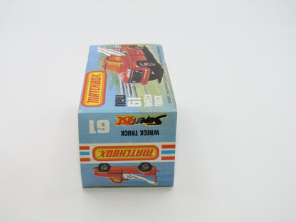 Matchbox Superfast 61B Wreck Truck Yellow CORAL PINK Booms UNPAINTED Base
