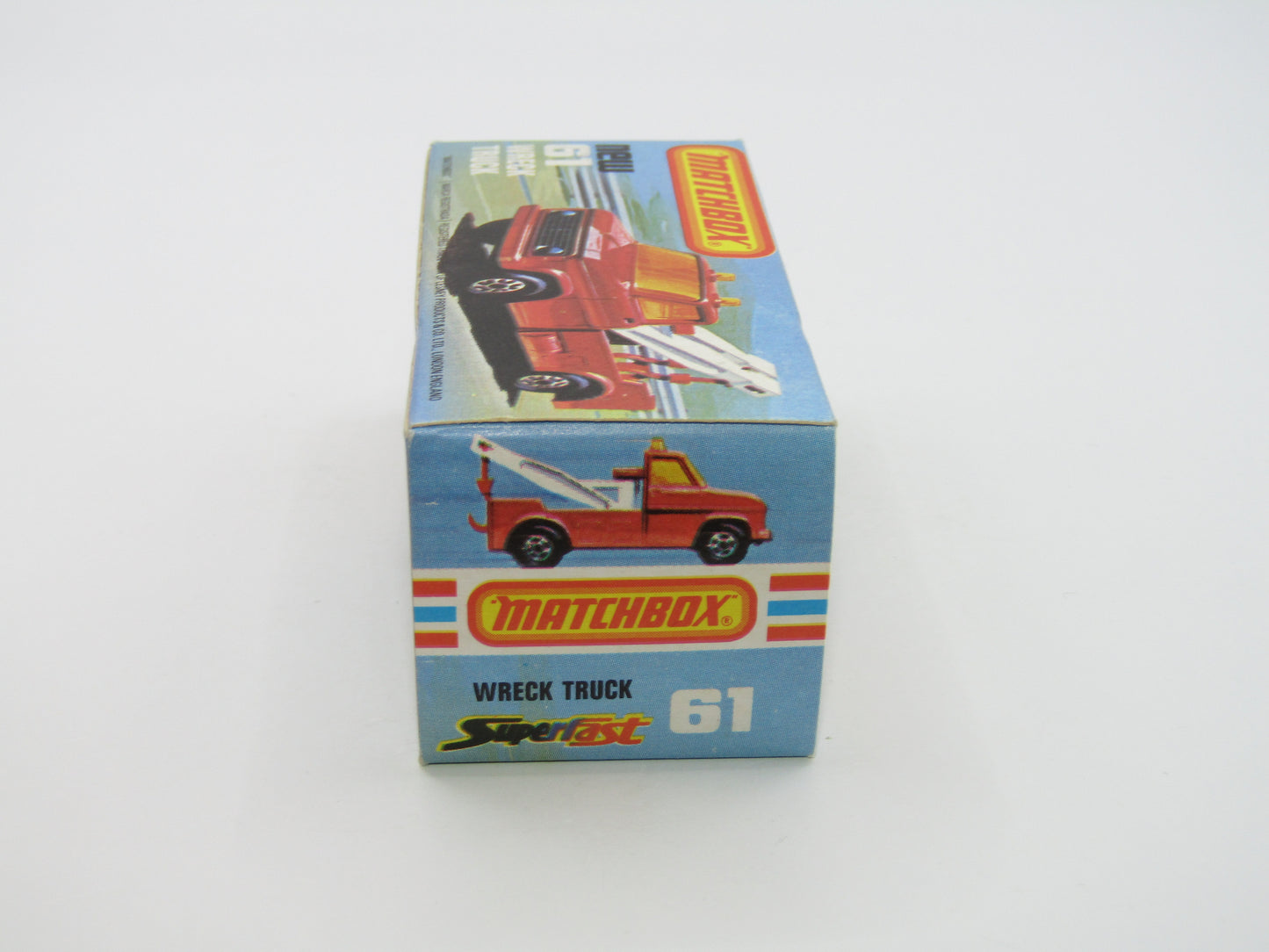 Matchbox Superfast 61B Wreck Truck Yellow CORAL PINK Booms UNPAINTED Base