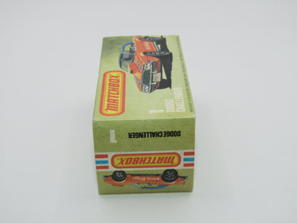 Matchbox Superfast 1D Dodge Challenger "Revin Rebel" Blue Roof NO TAMPO Silver Base