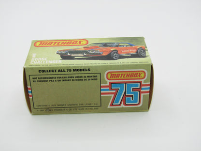 Matchbox Superfast 1D Dodge Challenger "Revin Rebel" Blue Roof NO TAMPO Silver Base