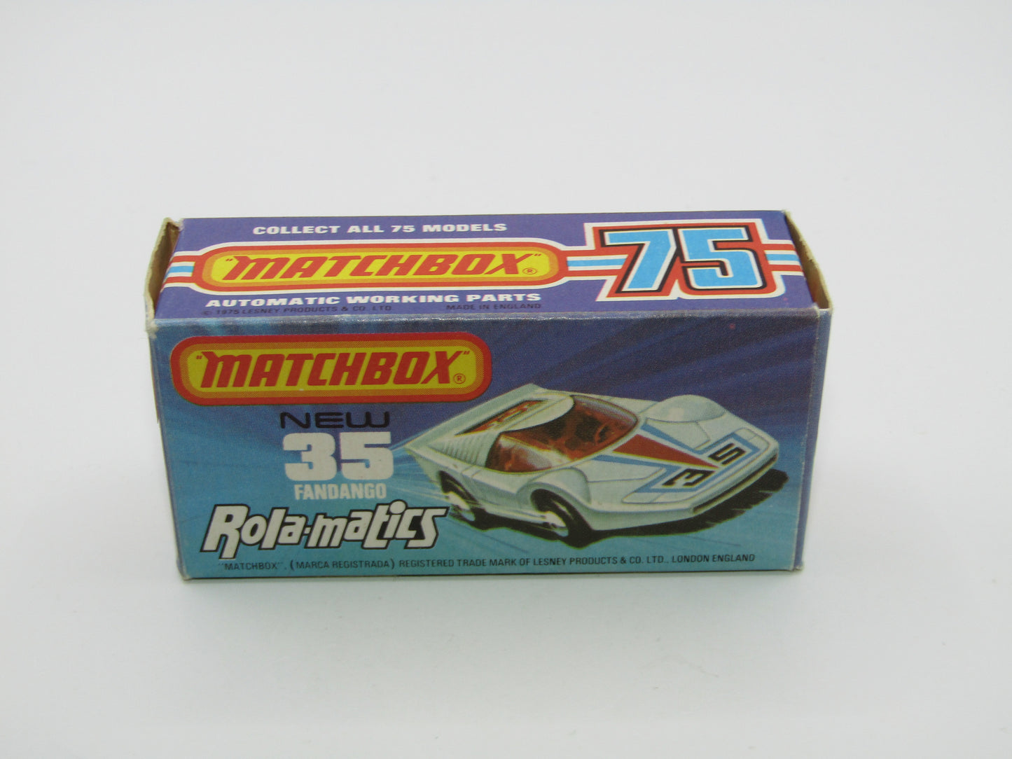 Matchbox Superfast 35B Fandango Red White Base RED Fan