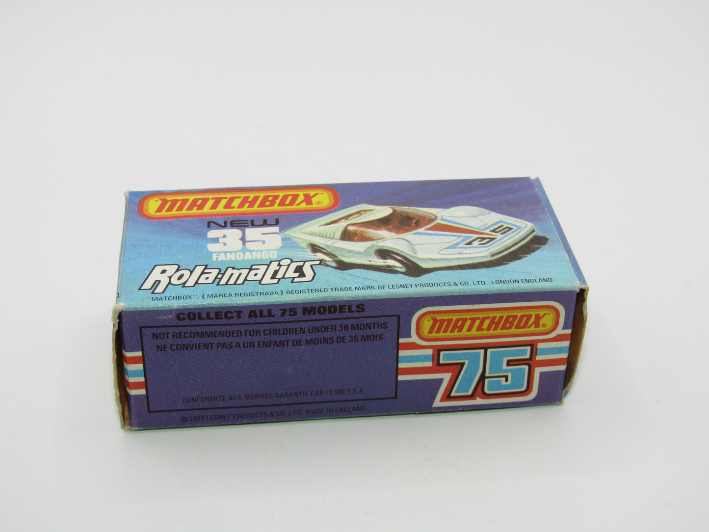 Matchbox Superfast 35B Fandango Red White Base RED Fan