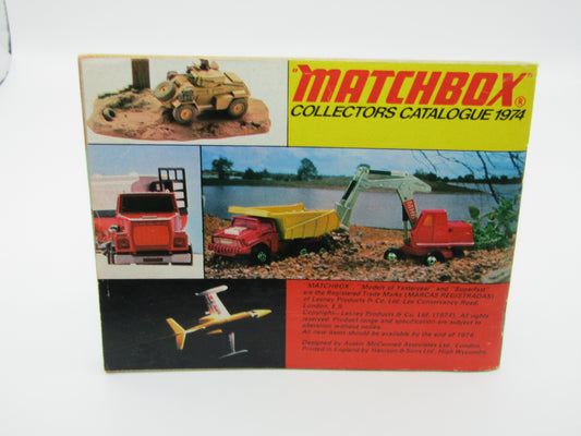 Matchbox 1974 Collectors Catalogue UK Edition